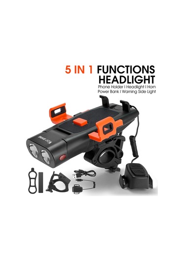 Hombey West Bıkıng Bisiklet Telefon Tutucu Işığı: 5'li Multifonksiyon, 4 Işık Modu, Şarj Cihazı, 50 Açı Ayarlı,松石绿 Yeşil