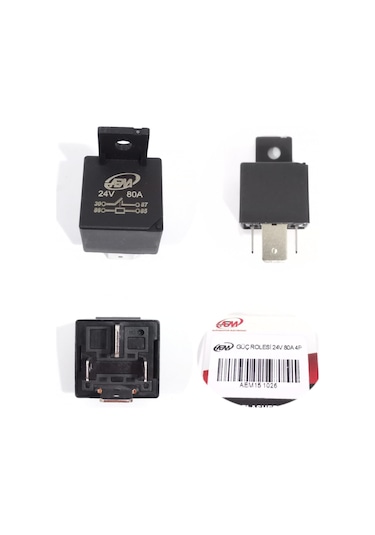 Aempart Güç Rolesi 24v 80a 4 Pin Kalın Bacak Aem15 1026