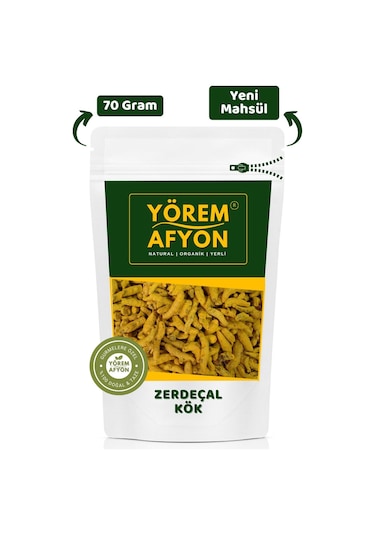 Yörem Afyon Dostu Keskin Tat Kök Zerdeçal, Safran Kökü, Zerdeçöp 70gr.
