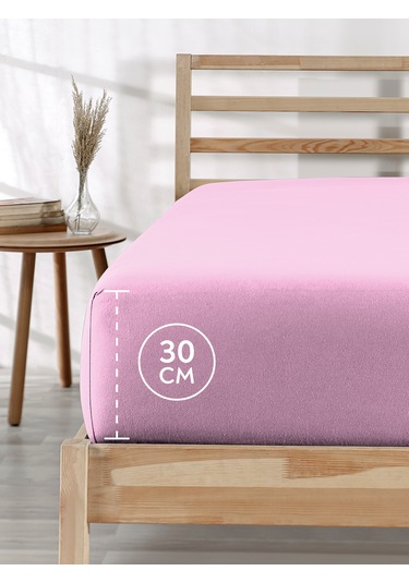 %100 Pamuklu Tek/çift Kişilik Lastikli Çarşaf Fitted Jersey Penye Çarşaf Pembe