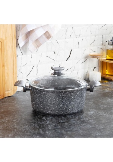 Pietra - 24 Cm Sığ Granit Tencere Granit