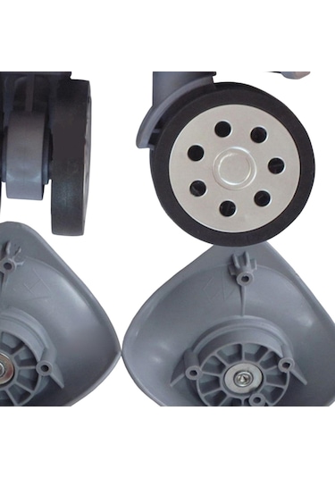 Homyl Bagaj Yedek Tekerlekleri Tramvay Çantası Bavul Döner Gri