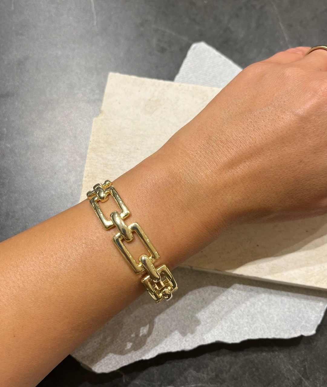 Zincir Desen Kelepçe Çok Renkli