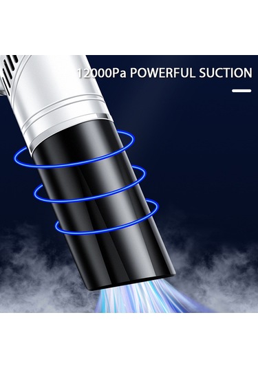 Ximistore9 120w 12000pa Beyaz El Tipi Süpürge, Kollapsible Kablosuz, Araç/ev/ofis Temizliği İçin 3'ü 1 Arada