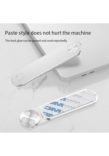 Dizüstü Bilgisayar Ekran Stand Telefon Tutucu Katlama Stand Metal Dizüstü Bilgisayar Yan Montaj Destek Tutucu Universal Stand Siyah