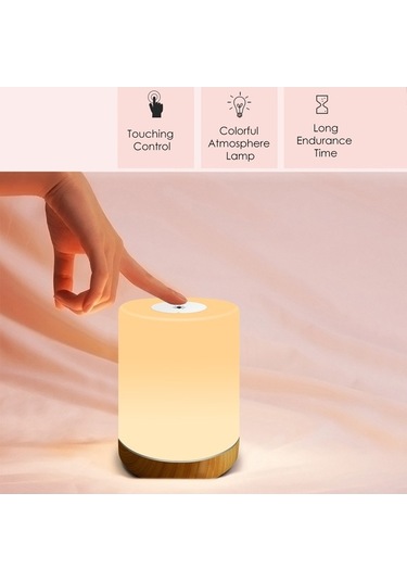 Pazly V6 Uzaktan Kumandalı Dokunmatik Beyaz Led Gece Lambası Diğer Diğer