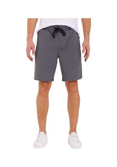 Adams Erkek Reflektör Logo Regular Fit Cepli Spor Şort Gri