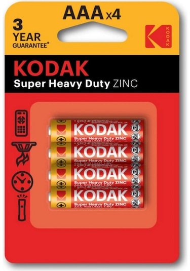 Kodak 4 Adet Çinko Karbon Blister İnce Pil