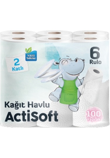 Çift Katlı Kağıt Havlu 6 Rulo