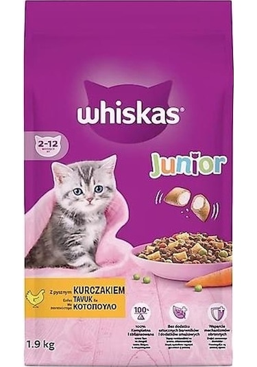 Whiskas Junior Tavuklu Yavru Kedi Maması 1900 G