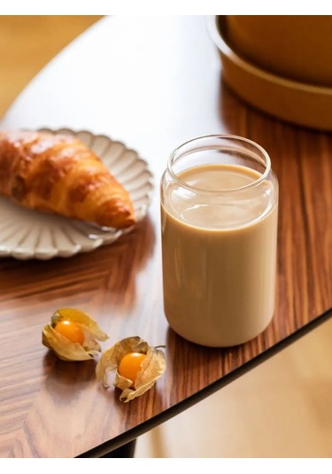 Roomi 500 Ml Kavanoz Şeklinde Cam Bardak 151188776 Beyaz