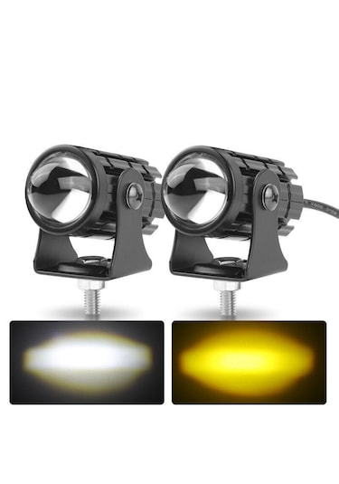 Motosiklet Sis Farı 2 Adet Delici Yüksek Parlak Beyaz Sarı Çift