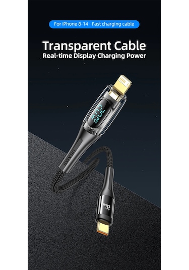 Usams Sj589 20 W Typec To Lightning Dijital Ekran Örgü 2 M