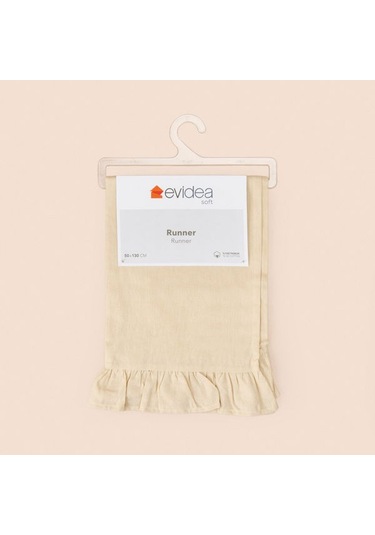 Evidea Soft Fancy Runner - Bej - 50x130 Cm Bej