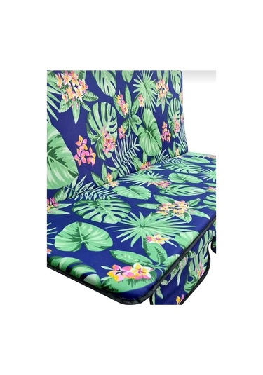 Bahçe Salıncağı Minderli Lüks Kılıf Seti Gölgelikli Yaprak Desen Desenli