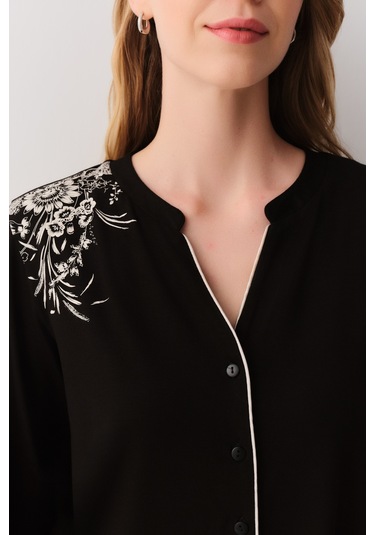 Suwen Efruz Maskülen Pijama Takımı Sh26208660b012 Siyah