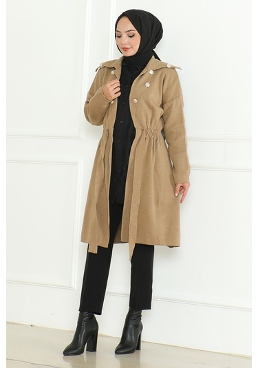 Beylem Beli Lastikli Triko Kap 1193 - Vizon