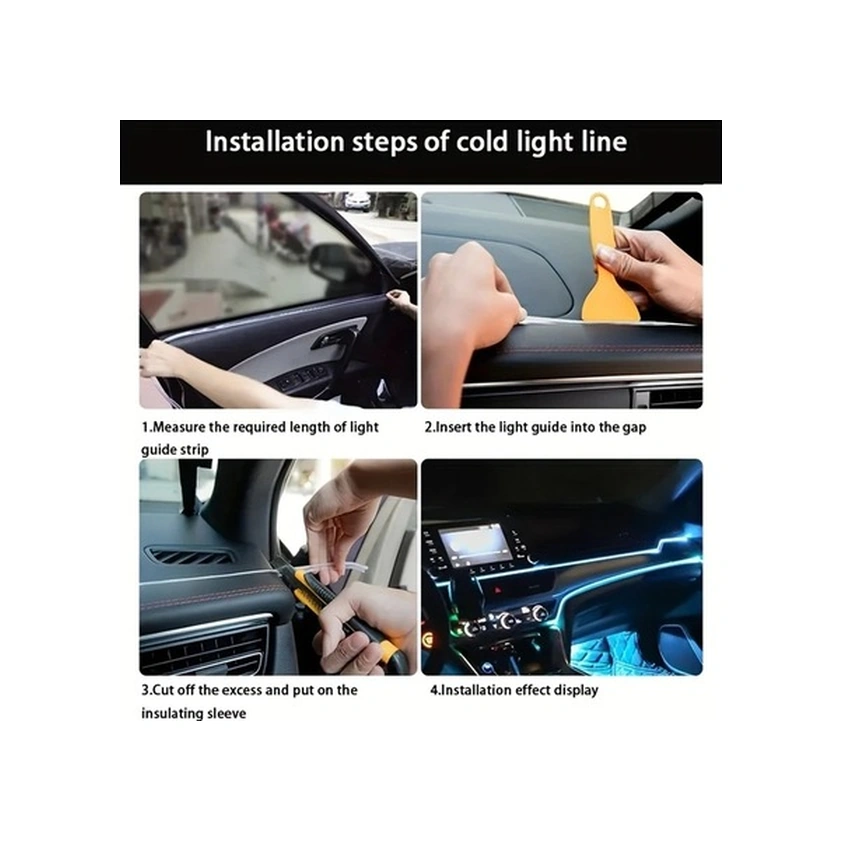 Trendooze Turcoshop11 5m Turuncu El Soğuk Işık Şerit, Araç İçi Dekorasyon