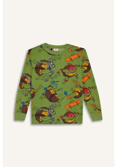 Defacto Erkek Çocuk Teenage Mutant Ninja Turtles:mutant Mayhem Pijama Takımı Uzun Kollu Üst Uzun Alt F3407a825augn75 Yeşil Defacto Erkek Çocuk Teenage Mutant Ninja Turtles:mutant Mayhem Pijama Takımı Uzun Kollu Üst Uzun Alt F3407a825augn75 Yeşil