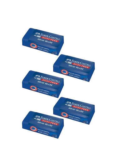 Sınav Silgisi Mavi Silgi Orta Boy 5 Adet Faber Silgi Sınav Yumuşak Silgi Kaliteli Orjinal Okul Öğrenci