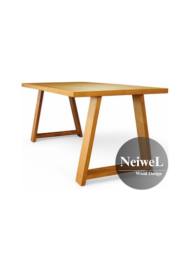 Neiwel Aries Doğal Ahşap Mutfak Ve Yemek Masası-100-280 Açık Ceviz