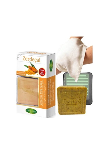 Phytoflora Zerdeçal Özlü Katı Sabun 125 G + Kese + Sabunluk
