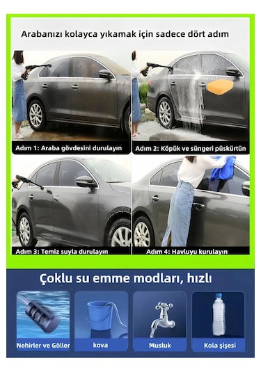 Okaoda XC3820PRO Su Torbası Versiyonu Lityum Pil Fırçasız Motorlu Yıkama Makinesi