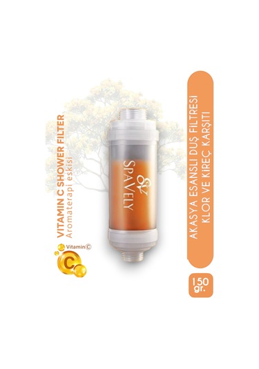 Spavely Akasya Esanslı Duş Başlığı Filtresi Arıtması Güney Kore Menşei Klor Kireç Karşıtı Hoş Kokulu 150 Gr Beyaz