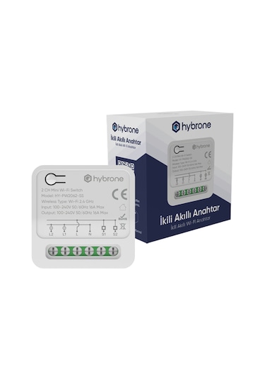 Hybrone İkili Akıllı Röle, Wi-fi Anahtar