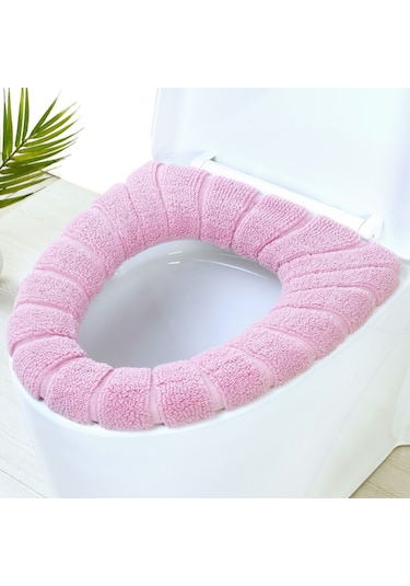 Xindoker Güçlü Elastik Banyo Tuvaleti Döşemesi - O/u/v Tipi Ev Kullanıma Uygun - Yıkama Kolay - Kışlık Konforlu - Kuzey Avrupa Pembe Pembe