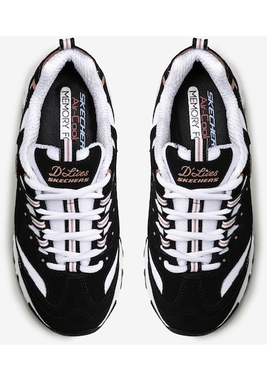 Skechers D'Lites - Devoted Fan Kadın Sneakers 13154 BKRG - Siyah