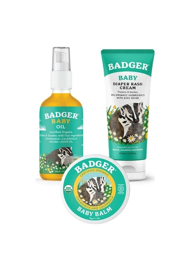 Badger Bebek Yağı + Badger Bebek Kremi + Badger Pişik Kremi