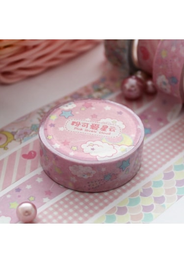 Cbtx 10 Rulo 8689 Cep Ve Kağıt Bant Dıy Günlüğü Dekorasyon Bandı Gökkuşağı Gökyüzü