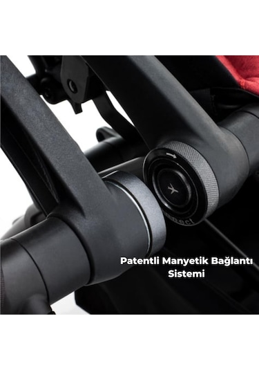 Bumprider Connect³ Üçüz Bebek Arabası Black - Black & Yan Bakım Çantası Hediyeli