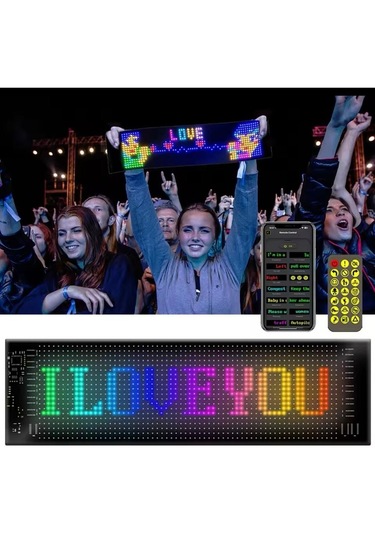 Led Ekran Matrix Panel Cama Yapışan En Büyük Boy 20x64