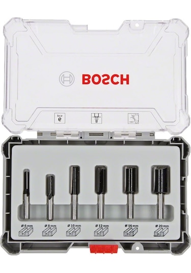 Bosch 6 Parça Düz 8 MM (Pro) Freze Seti - 2607017466