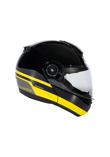 Zeus Zs-3050 Be6 Black Yellow Çene Açılır Motosiklet Kaskı