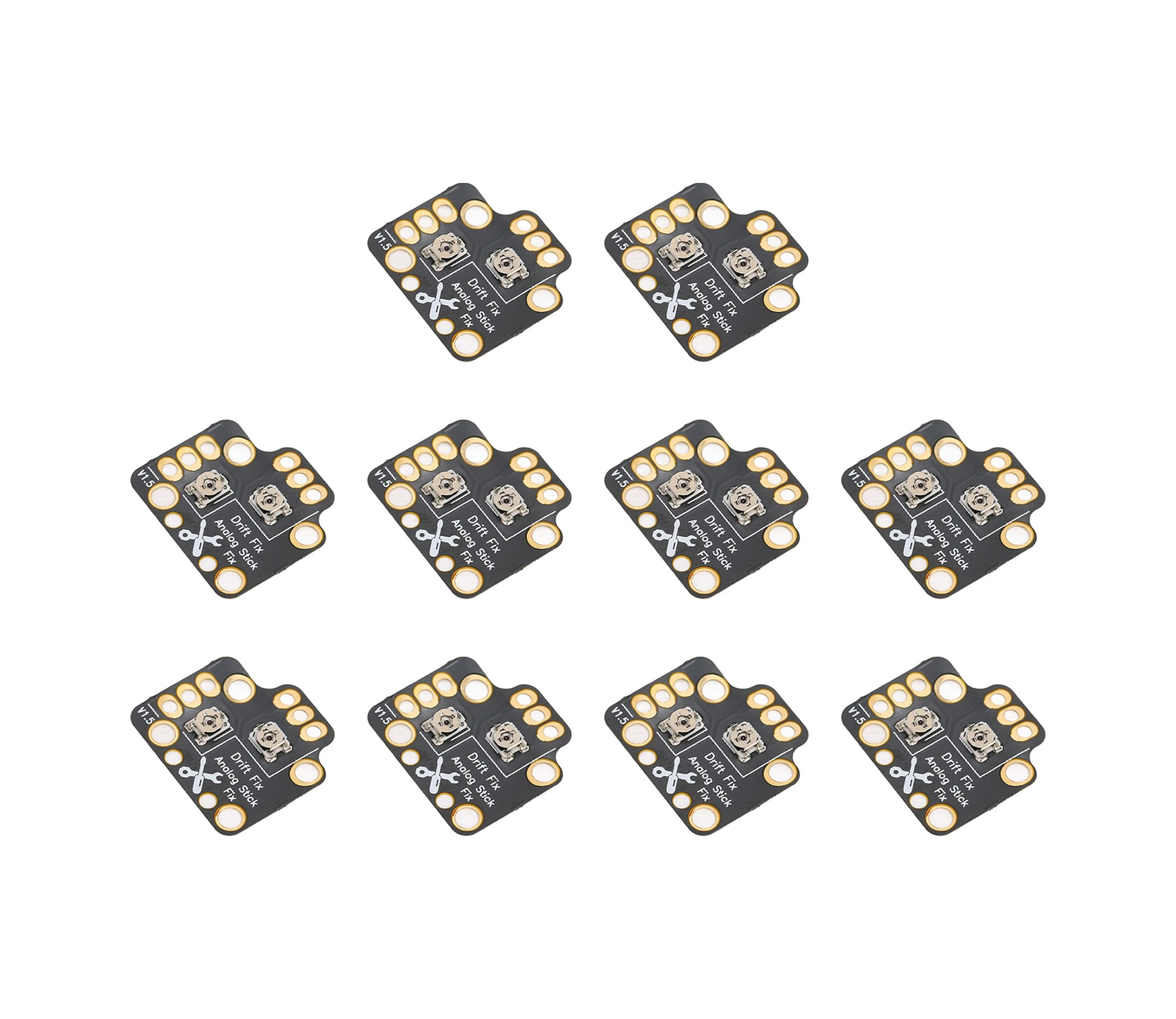 Shineyee Ps4/ps5/xbox Kontrolör Joystick Drift Tamir Modülü - 3d Direksiyon Sapma Tamiri Ve Kalibrasyon Plakası Siyah 10 Adet