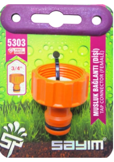 Bahçe Hortumu Otomatik Musluk Bağlantı Adaptörü Dişi 3/4" 2 Adet