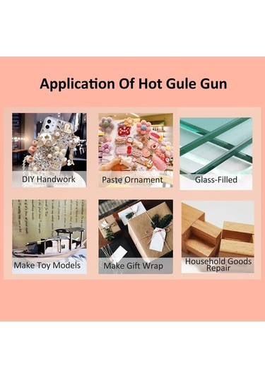 Dancemonkey Lityum Elektrikli Sıcak Tutkal Tabancası Seti 50 Adet Tutkal Çubukları, 0.7-1 Silikon Tabancası