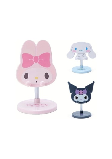 Fochsia Pembe Sevimli Ayarlanabilir Telefon Tutucu Esnek Masaüstü Aksesuarı Pembe