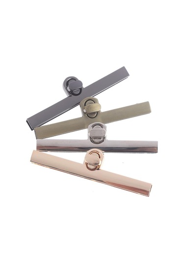 Koyu Kahverengi 1 Adet Vintage Çanta Metal Toka Dönüş Kilitleri Büküm Düğmesi Diy Çanta Aksesuarları