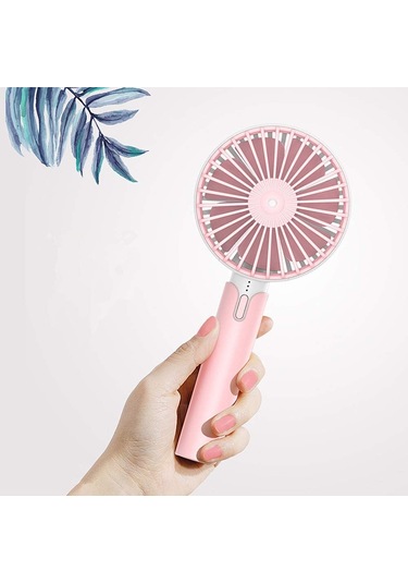 Mini Usb Şarj Edilebilir Taşınabilir Fan, Sessiz, 3 Hız Mavi