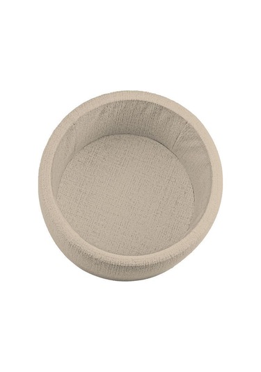 Gazzini Furniture Rio Retro Ayaklı Sandıklı Silindir Dekoratif Puf - Krem