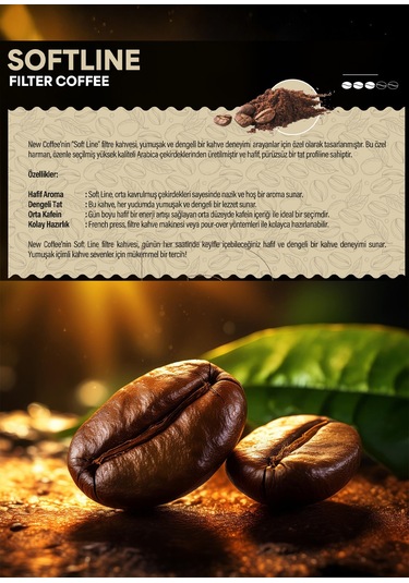New Coffee Soft Line Öğütülmüş Filtre Kahve Filtre 500 G