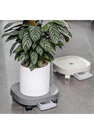 Ulzyvf Ve Tekerlekli Su Standı, Siyah Paleti Olan Kabı Bitki Bitki Arabası, Of