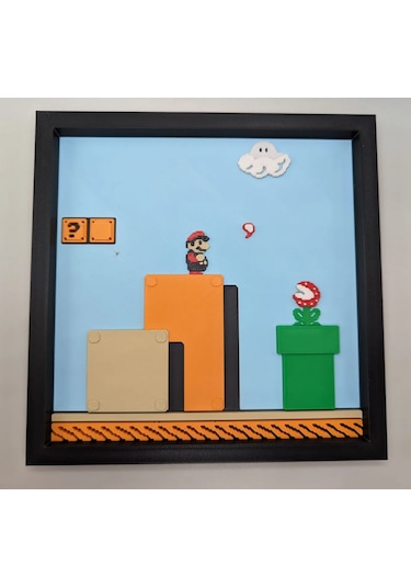 Super Mario Bros. 3d Baskı Tablo Çerceve