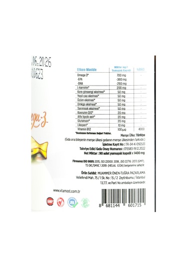 Vitamost Multivitamin Platinum 90 Kapsül