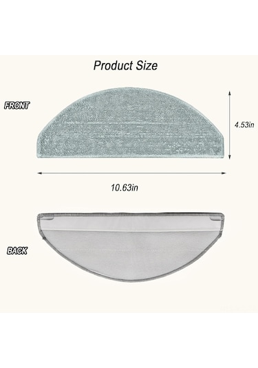Konesam İrobot Roomba Combo Essential Y0110/y0140/y0112/q0120 İçin Yıkama Yapılabilir Tekrarlı Kullanım Mikrofiber Süpürge Mop Yedek Pedleri