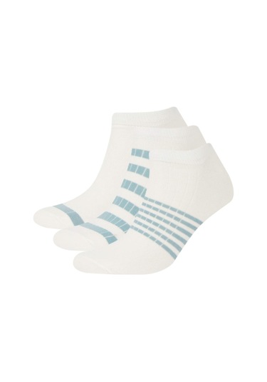 Defacto Erkek 3lü Pamuklu Patik Çorap D9947axnswt1 Beyaz